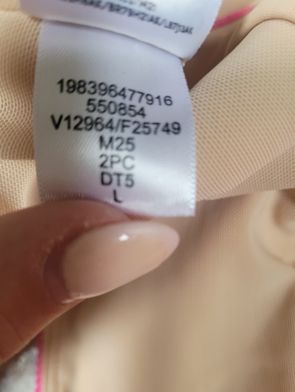Lands’ End Pink Tugless Ribbed Midkini and High Waisted Bottom Swim Set Large - Picture 8 of 11